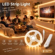 Motion Sensor LED Strip Lights, Warm White / Cool White Optional, Self-Adhesive Cuttable, USB & AAA Battery Powered(Batteries Not Included), Under Cabinet Closet Bedside Night Light - 2835 CT - View 8