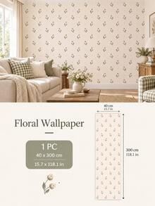 SUPSTICKER Floral Peel And Stick Wallpaper, Removable PVC Wall Sticker, 15.7*47.2in /15.7*118.1in, 3 Colors Option, For Bedroom Living Room Home Decor - Flowers - View 13