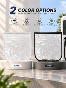 Electric Vehicle Charging Port Magnetic Rain Cover, Transparent Waterproof Charging Port Protector, Electric Vehicle Charging Cable Cover With Transparent Window And Reinforced Edges, Electric Vehicle Charging Plug And Interface Outdoor Weatherproof Cover - A - View 11