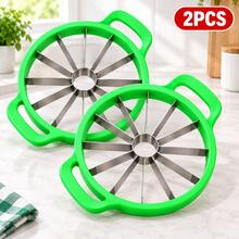 Stainless Steel Watermelon Slicer - Simple Manual Fruit Cutter, Suitable For Home And Restaurant; Kitchen Tool With Round Cutting Design - Green - View 7