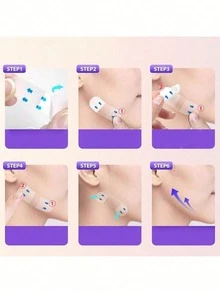 4/40/80pcs Invisible Makeup Setting Tape, Ultra-Thin Breathable And Skin-Friendly Adhesive Tape, Waterproof Alcohol-Free Mask Stickers, Suitable For Daily Party Makeup, Parties And Cosmetics, Soft And Gentle, Suitable For Neutral And All Skin Types, Perfect As Program And Graduation Gifts - Multicolor - View 3