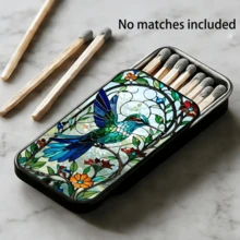 1pc Iron Matchbox, A Small Match Storage Container Without Matches, Multi-Functional Practical Small Iron Box With Fashionable And Exquisite Pattern, Perfect Holiday Gift - A - View 8