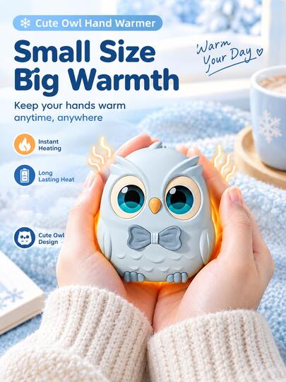 Rechargeable Hand Warmer, Portable Heater, 3-Level Adjustable, Type-C Charging, Reusable Hand Warmer, Christmas Gift, Essential For Outdoor/Indoor/Hunting, Warming Gift For Men And Women