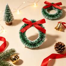 1 buah/5 buah Dekorasi Karangan Bunga Mini, Ornamen Gantung Kecil untuk Pesta Rumah Dalam Ruangan, Dekorasi Gantung dan Ornamen Meja Serbaguna, Aksesori Dekorasi Ruangan dan Pohon Natal, Cocok untuk Perayaan Liburan - Hijau - View 9