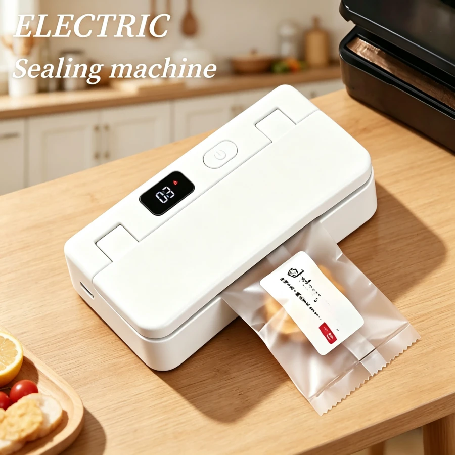 1 Snack Bag Sealing Machine, A Portable Sealing Tool, A Manual Press-Type Plastic Sealing Device, Suitable For Potato Chip Bags, Biscuit Bags And Snack Bags. An Ideal Choice For Home And Travel Use.