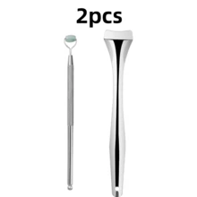 Minimalist Curved Metal Scraper, Smooth Wide Edge, Slim Ergonomic Handle, Precise Scraping Design, Nose, Chin And Forehead Care Blackhead Removal Tool, Bathroom Vanity, Travel Use, Daily Skincare, All-Season Facial Pore Cleaning Accessory - Multicolor - View 9