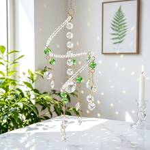 Crystal Wind Chime Suncatcher Prism Window Hanging Pendant, Boho Hanging Decor For Bedroom Patio, Car Charm, Christmas Halloween Birthday Home Decoration Gift - Spiral Sun Catcher - View 5