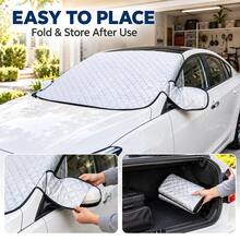 1-Piece Winter Car Snow Cover Ice And Snow Cover Summer Sunshade Car Window Snow Cover Front Windshield, Car Accessories - A - View 1