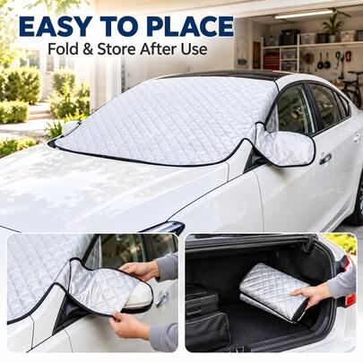 1-Piece Winter Car Snow Cover Ice And Snow Cover Summer Sunshade Car Window Snow Cover Front Windshield, Car Accessories