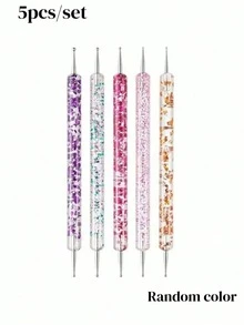5/3/1pc Nail Art Dotting Tool Dual-End Dotting Pen Set - Multicolor - View 8