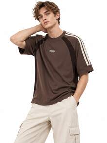 Adidas Men's Casual Comfortable Short Sleeve T-Shirt, Versatile For Summer - Brown - View 2