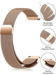 22mm 金屬錶帶，適用於 Redmi Watch 5 Active / 5 Lite，不鏽鋼材質，磁吸米蘭尼斯環形替換錶帶，男女通用 - 22mm - 查看 5