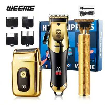 WEEME Brand 810 3 Pieces Hair Clipper Set, Portable, 3 Functions, Meets Daily Haircutting And Shaving Needs, Best Hand Feel, One Of The Best Gifts For Boys, Birthday Gift, Christmas, Father's Day Gift