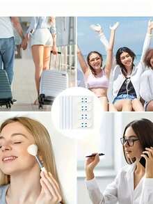 4/40/80pcs Invisible Makeup Setting Tape, Ultra-Thin Breathable And Skin-Friendly Adhesive Tape, Waterproof Alcohol-Free Mask Stickers, Suitable For Daily Party Makeup, Parties And Cosmetics, Soft And Gentle, Suitable For Neutral And All Skin Types, Perfect As Program And Graduation Gifts - Multicolor - View 7