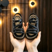 Girls' Casual Fashion Sunny Sandals For Daily Wear - Black - View 2