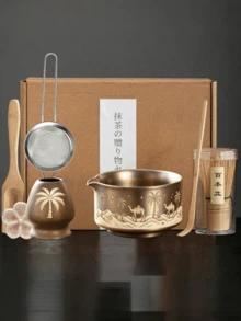 1pc/7pcs Set Teh Matcha Desert Camel Coconut Tree dengan Corong, Termasuk Mangkuk Matcha, Tempat Pengaduk Teh, Saringan Teh, Sendok Teh, Tempat Pengaduk Teh, Set Sendok Teh, Alat Persiapan Matcha, Alat Pembuatan Makanan Penutup dan Minuman, Set Perlengkapan Sekolah - MultiWarna - View 6