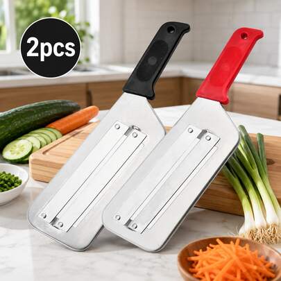 1 pieza Cortador y rallador de verduras de doble hoja, rallador de repollo, pelador, herramienta de cocina multifuncional para cortar y rallar