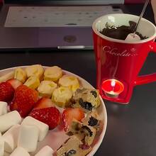 1 Chocolate Furnace, Chocolate Fire Boiler, Chocolate Melting Pot, Cheese Heating Cup, Chocolate Melting Pot With Fork, Suitable For Home, Party, Camping, Office - Easy To Clean - Multicolor - View 8