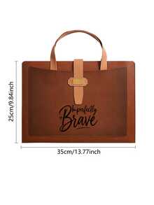 Classic Imperfectly Brave Slim Briefcase Laptop Bag,Briefcase And Messenger Bag Functions Spacious Interior Capacity For Laptop And Other Items - Multicolor - View 10