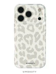 UMBAUTY 1pc Beige Light Gray Leopard Print Design Phone Case, Compatible With Phone 18 Pro Max, Fits Apple 18/17/16/15/14/13/12/11 Pro Max/Plus/Mini 17e, Full Coverage High-Definition Print Soft Shell Phone Case, Raised Screen/Lens Protection, Unisex, Ideal Gift For Girlfriend On Halloween, Valentine's Day, Easter, Wedding Season And Birthday - Multicolor - View 1