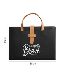 Classic Imperfectly Brave Slim Briefcase Laptop Bag,Briefcase And Messenger Bag Functions Spacious Interior Capacity For Laptop And Other Items - Multicolor - View 11