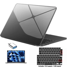 Kompatibel dengan Casing MacBook Air 15 Inch 2023-2026 M2 M3 M4 M5 A2941 A3114 A3241 A3448, Pelindung Casing Keras dengan Aksesoris Opsional, Pelindung Keyboard, Pelindung Layar HD & Adaptor USB, Tersedia Berbagai Warna - View 17