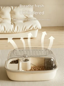 All-In-One Hamster Cage, Panoramic Transparent Dome Hamster Villa, Equipped With Silent Running Wheel, Food Bowl And Water Bottle, Small Pet Habitat - one-size - View 5