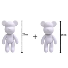DIY 流體熊雕塑 DIY 手作白色空白塗鴉繪畫裝飾禮品，家居裝飾、廚房裝飾、房間裝飾、派對裝飾、裝飾工藝品、桌面裝飾、桌面裝飾、派對禮品裝飾、聖誕裝飾、聖誕禮物 - 白色 - 查看 13