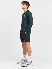 Kaos Lengan Panjang Nike Crew Neck Bergambar Cepat Kering, Hijau Tua, Pria - Hijau tua - View 10