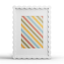 1pc Wavy Multicolor Photo Frame (Red, Yellow, Blue, Green, White, Black, Pink, Purple, Grass Green), Fashionable And Versatile Home And Office Decor - Suitable For Desktop And Wall Display, Perfect Housewarming Gift (Photo Not Included) - Multicolor - View 93