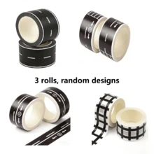 Multi-Style - Easy-Tear Residue-Free Track Tape, Featuring Black And White Design, Perfect For Project Decoration And Party Setup. It's Suitable For Double-Sided Tape, Making It An Ideal Choice For Themed Events And Fan Gatherings. - DIY Track Decoration - View 12