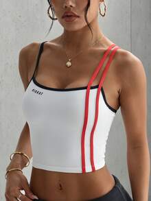 Hidkat Women's Fashion Solid Color Camisole Backless Sports Knit Bra - Multicolor - View 4