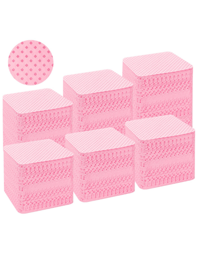 2000/1000/400/200/100/50/25pcs Lint-Free Nail Polish Remover Cotton Pads, Non-Woven Cleaning Cotton Balls, Suitable For Gel Nail Art, Eyelash Glue Cleaning, Makeup Tools, Professional Salon Nail Care, Travel Essential (Pink)