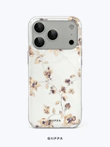 GIIPPA 1件花卉圖案設計手機殼，適用於Phone 17 Pro Max，相容於Phone 16 Pro Max、15 Pro Max、14 Pro Max，韓系高端時尚趣味手機殼，相容於11/12/13/14/15/16 Pro Max Plus，優雅設計適合男女使用，聖誕節、情人節、復活節、婚禮季和生日送給女友的完美禮物！ - 黃色 - 查看 1