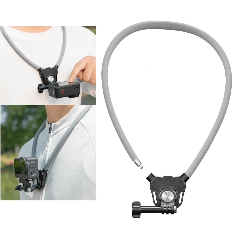 VeFly Flexible Neck Strap Holder Mount For 13 12 11 10 9 8 Osmo Action 6 5Pro 4 3 X5 X4 X3 Sports Camera Accessory