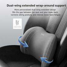 Ergonomic Lumbar Support Pillow, Memory Foam Cushion With Milk Silk Fabric, Suitable For Office Chair, Car Seat, Sofa And Travel, Relieves Back Pressure, Unisex Curved Lumbar Support Pad - Lumbar Support Pillow - View 3