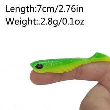 5Pcs Pre-Rigged Jig Head Soft Lure Set, Paddle Tail Swimbait With 3D Eyes, Bass & Mandarin Fish Bait, Christmas Gift For Fishermen - Multicolor - View 5
