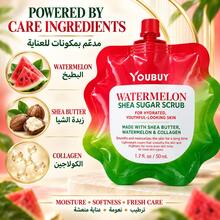 Watermelon Shea Butter Sugar Scrub, Unisex Exfoliating Moisturizing Body Scrub, Contains Shea Butter And Watermelon Collagen With Sugar Grain Texture, Suitable For Daily Shower Skincare, Gentle Body Exfoliation, Suitable For Rough And Dry Skin - Watermelon - View 4