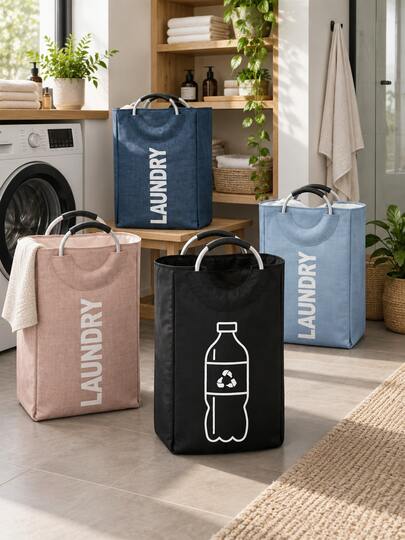 1pc Large Capacity Collapsible Storage Bin, 82L Space, Minimalist Recycling Bag, Space-Saving Laundry Basket For Apartment Tenants, Ideal For Organizing Empty Bottles Or Clothes, Suitable For Dorm Room Home Storage Basket