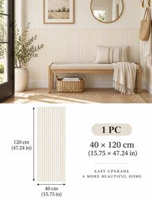 SUPSTICKER Striped Self-Adhesive Wallpaper, Removable PVC Wall Sticker, 15.7*47.2 Inches/15.7*118.1 Inches, 4 Styles, Suitable For Bedroom, Living Room Home Decor - Striped - View 13