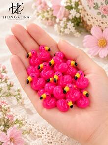 50pcs Pink Flamingo Decorative Figurines, Bright Color Flamingo Ornaments, Suitable For Room Decor, Home Decor, Bedroom Decor, Birthday Party Decoration, Wedding Tabletop Decor, Gift Wrapping, Home Desk Display, Garden Micro Landscape And Holiday Scene Decoration, Party Decor, Garden Landscape, Car Decor - Pink Flamingo Figurine - View 2