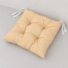 وسائد مقعد الكرسي 40 * 40 * 4 سم، وسادات كرسي مربعة من البوليستر، عبوات 1 أو 2 أو 4 أو 6 قطع، 8 ألوان سادة - لون مشمشي - مشاهدة 11