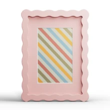 1pc Wavy Multicolor Photo Frame (Red, Yellow, Blue, Green, White, Black, Pink, Purple, Grass Green), Fashionable And Versatile Home And Office Decor - Suitable For Desktop And Wall Display, Perfect Housewarming Gift (Photo Not Included) - Multicolor - View 78