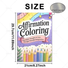 Affirmation Bold & Easy Coloring Book For Adults ,Positive Quote Heartfelt Words Cloud Star Rainbow Large Print ,Simple Line Art Gentle Calming Relaxing Stress Relief Coloring Pages For Women Hobby Lovers, 120gsm Thick Inner Paper - Positive Words - View 3