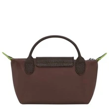 Bolso Mini Longchamp Le Pliage Green con Asa, Nylon Reciclado Plegable y Cierre de Cremallera, Color Moka - Cafetera Moka - Ver 3