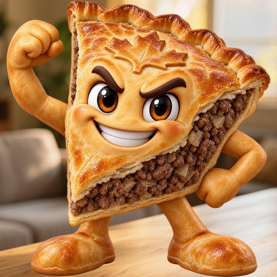 Bold Meat Pie Slice Fridge Magnet, A Classic Bakery Supper Story For Family Kitchen Gatherings For All Metal Surfaces Throughout The Home - A - View 1