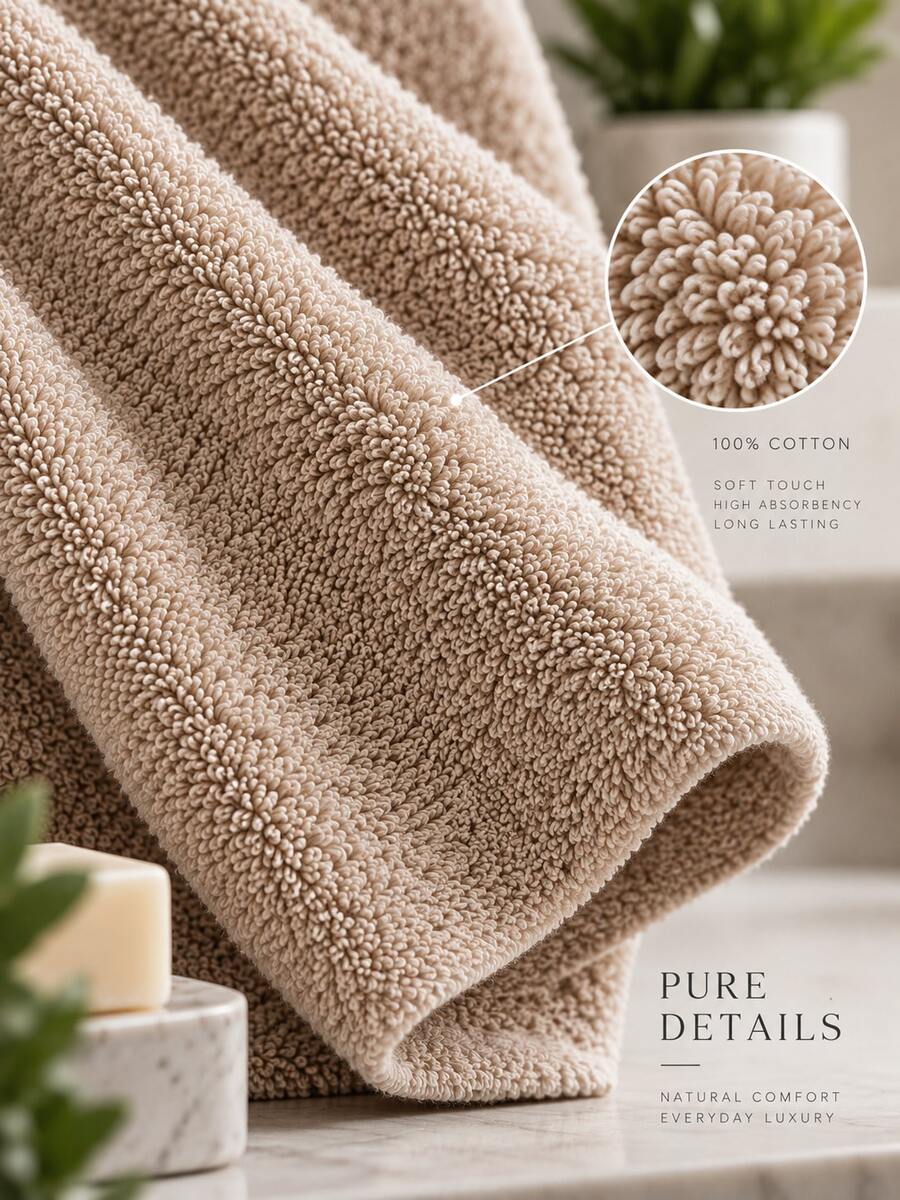 Premium Cotton Hotel Towel Collection - Mocha Brown - View 1