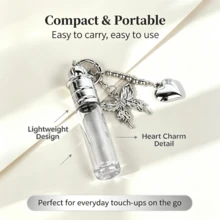 8ml Roller Perfume Bottle, Portable Refillable Glass Essential Oil Bottle With Silver Butterfly Heart Key Chain Pendant, Mini Roll Container For Women's Travel, Pocket Size Perfume Sample Container For Daily Makeup And Outdoor Carrying - Multicolor - View 7