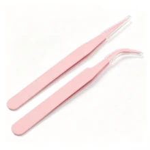 2/3/6 Sets Straight + Curved Macaron Color Stainless Steel Tweezers Set, Precision Straight Head & Curved Head Dual-Use False Eyelash Tweezers With Transparent Plastic Protective Cover, Easy To Carry. Matte Anti-Slip Spray Coating Process, Complete Tweezers Tip Without Slipping, Firm Grip Without Slipping, Pointed Tip Resistant To Deformation. Suitable For False Eyelash Application, Nail Art Rhinestone Application, Scrapbook Stickers, DIY, Handmade Collage, Perler Beads And More. Sturdy And Durable, Portable Makeup Accessory Tool, Multiple Colors Available, Meets Daily Makeup And Handmade Creation Needs, Beginners Can Easily Use. - Straight and Curved Tweezers Set - View 10