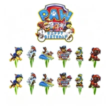 25pcs New Cartoon Paw Patrol Birthday Party Cake Toppers, Backdrop Banners, Paw Patrol Theme Party Decorations, Cake Decor Ornaments - Multicolor - View 9